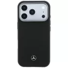 iPhone 17 Pro Max Tok - Mercedes Leather Semi Wrap Grill Pattern MagSafe - Fekete