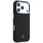 iPhone 17 Pro Max Tok - Mercedes Leather Semi Wrap Grill Pattern MagSafe - Fekete