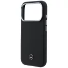 iPhone 17 Pro Max Tok - Mercedes Leather Semi Wrap Grill Pattern MagSafe - Fekete