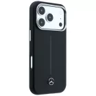 iPhone 17 Pro Tok - Mercedes Leather Semi Wrap Iconic Line MagSafe - Fekete