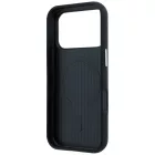 iPhone 17 Pro Tok - Mercedes Leather Semi Wrap Iconic Line MagSafe - Fekete