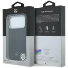 iPhone 17 Pro Max Tok - Mercedes Leather Semi Wrap Iconic Line MagSafe - Fekete