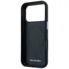 iPhone 17 Pro Max Tok - Mercedes Leather Semi Wrap Iconic Line MagSafe - Kék