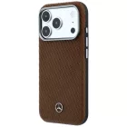 iPhone 17 Pro Tok - Mercedes Leather Semi Wrap Wood Effect MagSafe - Barna