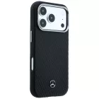 iPhone 17 Pro Tok - Mercedes Leather Semi Wrap Wood Effect MagSafe - Fekete