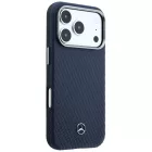 iPhone 17 Pro Tok - Mercedes Leather Semi Wrap Wood Effect MagSafe - Kék