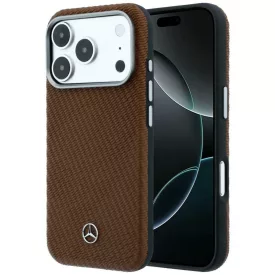   iPhone 17 Pro Max Tok - Mercedes Leather Semi Wrap Wood Effect MagSafe - Barna