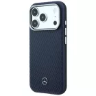 iPhone 17 Pro Max Tok - Mercedes Leather Semi Wrap Wood Effect MagSafe - Kék