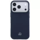 iPhone 17 Pro Max Tok - Mercedes Leather Semi Wrap Wood Effect MagSafe - Kék