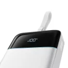 Cuktech LPB252N Power Bank 25000mAh 120W Beépített USB-C Kábellel - Fehér