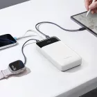 Cuktech LPB252N Power Bank 25000mAh 120W Beépített USB-C Kábellel - Fehér