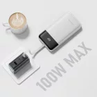 Cuktech LPB252N Power Bank 25000mAh 120W Beépített USB-C Kábellel - Fehér