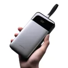 Cuktech LPB252N Power Bank 25000mAh 120W Beépített USB-C Kábellel - Szürke