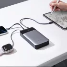 Cuktech LPB252N Power Bank 25000mAh 120W Beépített USB-C Kábellel - Szürke