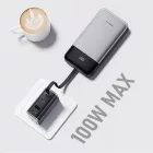 Cuktech LPB252N Power Bank 25000mAh 120W Beépített USB-C Kábellel - Szürke