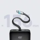 Cuktech LPB252N Power Bank 25000mAh 120W Beépített USB-C Kábellel - Szürke