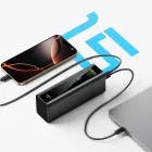 Cuktech PB200U Power Bank 20000mAh 210W - 2x USB-C + USB-A TFT Kijelzővel és 240W USB-C Kábellel - Fekete