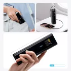 Cuktech PB200U Power Bank 20000mAh 210W - 2x USB-C + USB-A TFT Kijelzővel és 240W USB-C Kábellel - Fekete