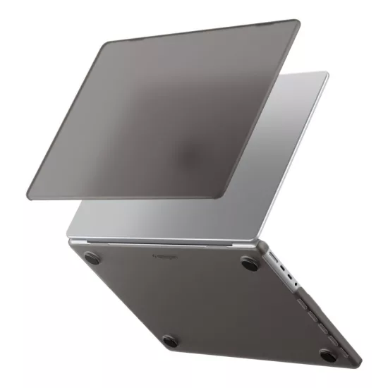MacBook Pro 14" (2021-2026) Tok - Spigen AirSkin - Áttetsző-Fekete