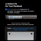 MacBook Pro 14" (2021-2026) Tok - Spigen AirSkin - Áttetsző-Fekete