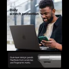 MacBook Pro 14" (2021-2026) Tok - Spigen AirSkin - Áttetsző-Fekete