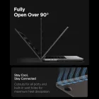 MacBook Pro 16" (2021-2026) Tok - Spigen AirSkin - Áttetsző-Fekete