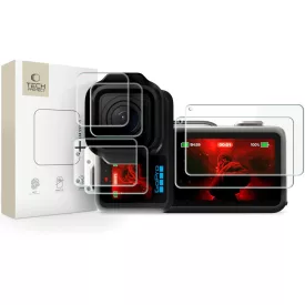   GoPro Mission 1 / Pro Kijelzővédő Üvegfólia - Tech-Protect Foil & Glass Fit+ x 2 szett