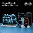 Spigen Essential USB-C - USB-C Kábel - 1.5m 60W - Sötétszürke