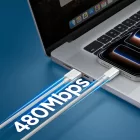 Spigen Essential USB-A - USB-C Kábel - 1.5m 60W - Fehér