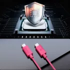 Spigen Essential USB-C - USB-C Kábel - 1m 60W - Pink