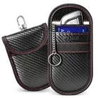 Tech-Protect KLR100 RFID Blokkoló Autós Kulcstartó - Fekete-Piros Karbon