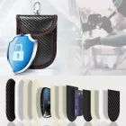 Tech-Protect KLR100 RFID Blokkoló Autós Kulcstartó - Fekete-Piros Karbon