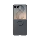 Samsung Galaxy Z Flip 8 Tok - Samsung Silicone Ring Magnet Cover - Fekete