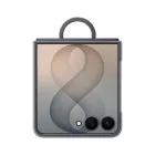 Samsung Galaxy Z Flip 8 Tok - Samsung Silicone Ring Magnet Cover - Fekete