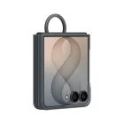 Samsung Galaxy Z Flip 8 Tok - Samsung Silicone Ring Magnet Cover - Fekete