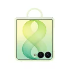Samsung Galaxy Z Flip 8 Tok - Samsung Silicone Ring Magnet Cover - Zöld