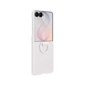   Samsung Galaxy Z Flip 8 Tok - Samsung Silicone Ring Magnet Cover - Fehér