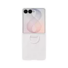 Samsung Galaxy Z Flip 8 Tok - Samsung Silicone Ring Magnet Cover - Fehér