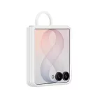 Samsung Galaxy Z Flip 8 Tok - Samsung Silicone Ring Magnet Cover - Fehér