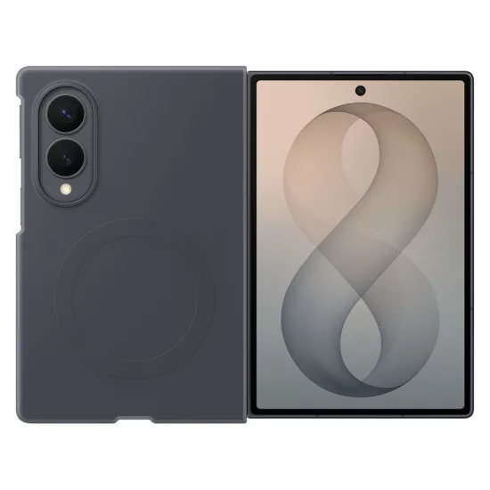 Samsung Galaxy Z Fold 8 Tok - Samsung Silicone Magnet Case + 2x Tükröződésgátló Film - Fekete