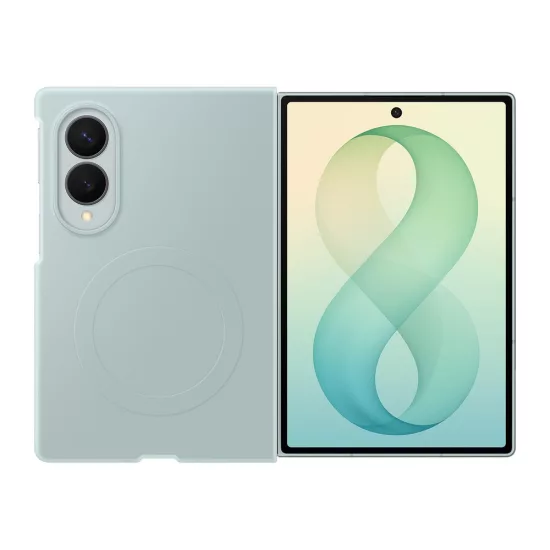 Samsung Galaxy Z Fold 8 Tok - Samsung Silicone Magnet Case + 2x Tükröződésgátló Film - Zöld