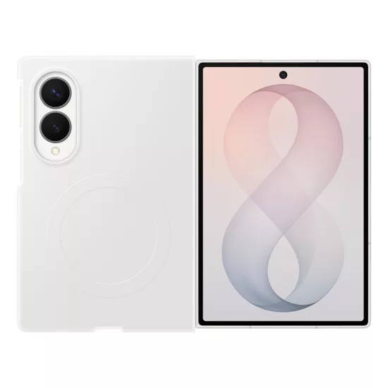 Samsung Galaxy Z Fold 8 Tok - Samsung Silicone Magnet Case + 2x Tükröződésgátló Film - Fehér