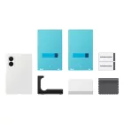 Samsung Galaxy Z Fold 8 Tok - Samsung Silicone Magnet Case + 2x Tükröződésgátló Film - Fehér