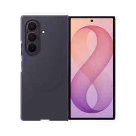   Samsung Galaxy Z Fold 8 Ultra Tok - Samsung Silicone Magnet Case + 2x Tükröződésgátló Film - Lila