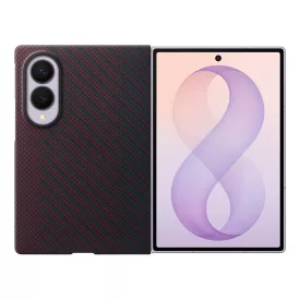   Samsung Galaxy Z Fold 8 Tok - Samsung Carbon Magnet + 2x Tükröződésgátló Film - Piros