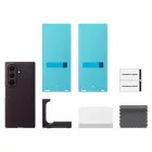 Samsung Galaxy Z Fold 8 Ultra Tok - Samsung Carbon Magnet + 2x Tükröződésgátló Film - Piros
