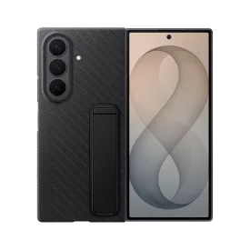   Samsung Galaxy Z Fold 8 Ultra Tok - Samsung Carbon Standing Case + 2 Tükröződésgátló Film - Fekete
