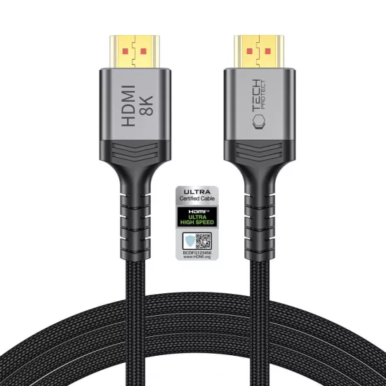 Tech-Protect UltraBoost HDMI 2.1 Kábel - 4K 120Hz / 8K 60Hz 200 cm - Fekete