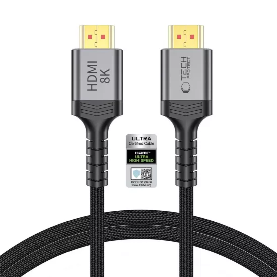 Tech-Protect UltraBoost HDMI 2.1 Kábel - 4K 120Hz / 8K 60Hz 100 cm - Fekete