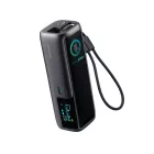 Joyroom PODIX PR70 Power Bank 25000mAh 240W - Két Beépített USB-C Kábellel és Két TFT Kijelzővel - Szürke